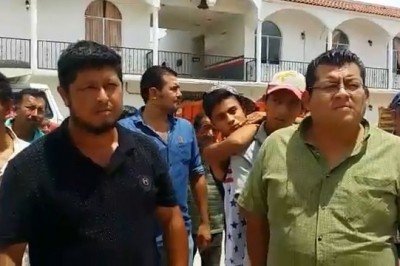 Desalojan transportistas alcaldía de Jaltenango