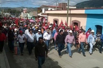 Marcha mitin de CIOAC en conmemoración del 29 aniversario de muerte de Sebastián Pérez Núñez