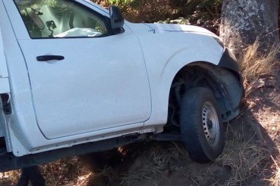 Carro chocó contra árbol: dos heridos