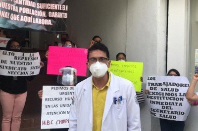 Trabajadores de 50 Centros de Salud en Chiapas no cuentan con equipo de protección personal, insumos y medicamentos